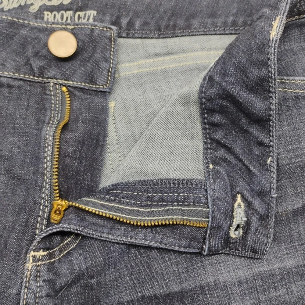 Wrangler‎ Juniors Womens 19 (40x30) Dark Denim Blue Jeans Boot Cut